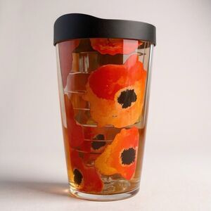 Tervis Poppy Floral Tumbler Double Walled Travel 20 oz